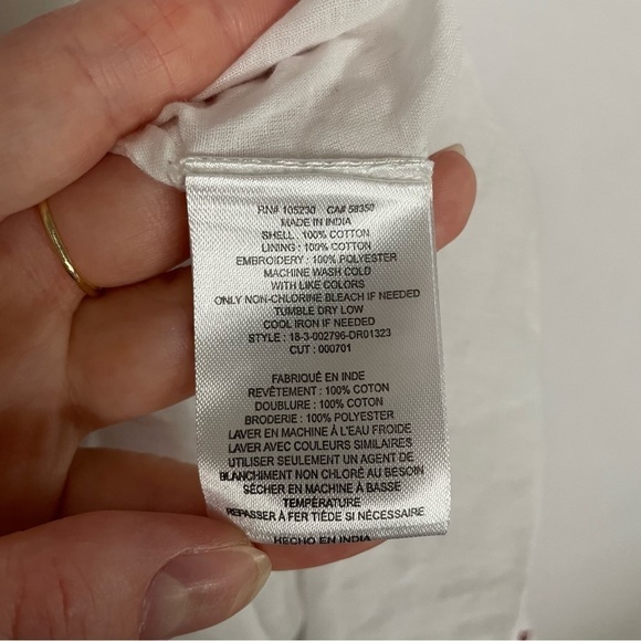 Joie Embroidered Boho Milanira Maxi Dress In Porcelain Handkerchief Hemline - Picture 8 of 16